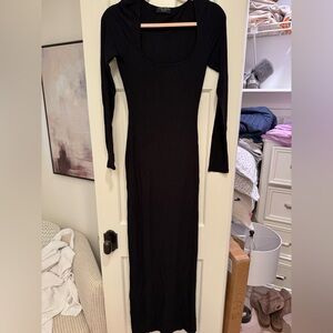 Vero Moda Black Maxi Dress with Long Sleeves
